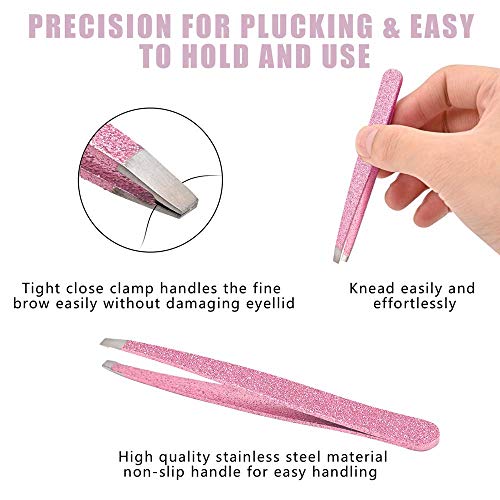 Professional Eyebrow Tweezer Set – 4 Pcs Stainless Steel Tweezers