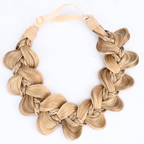 Kinky Synthetic Hair Braided Headband - 8-Caramel Blonde