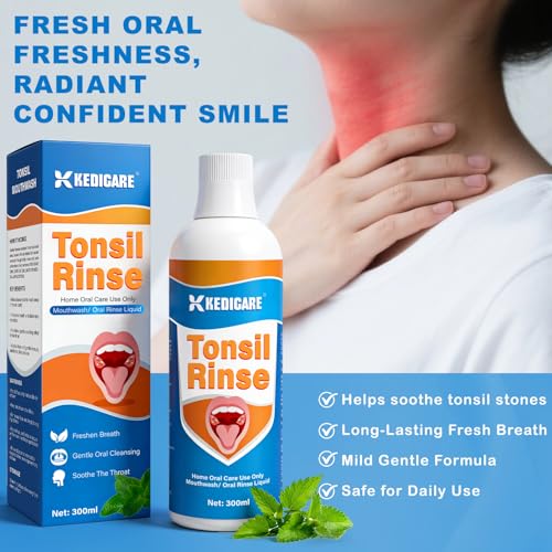 Alcohol-Free Tonsil Mouthwash for Deep Oral Care, 300ML