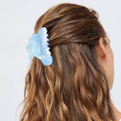 COLLIBEL 4.1-Inch Cloud Claw Clips - 2pc Acrylic Set for Thick & Thin Hair