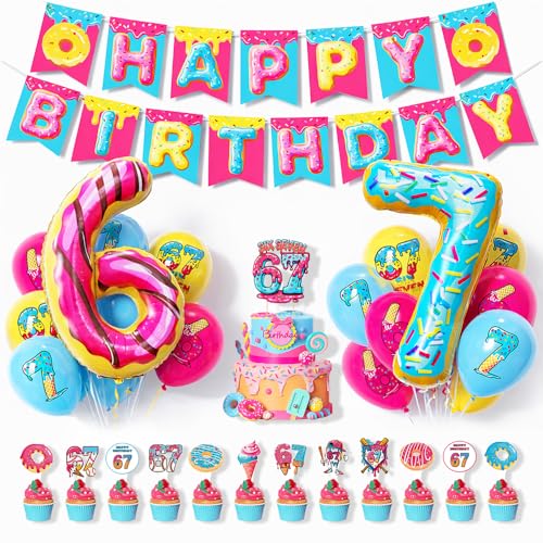 67th Birthday Party Balloons Set - Foil & Latex Decorations