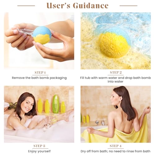 ZenBombs Natural Bath Bombs Set - 20 Colorful Fizzing Bath Balls
