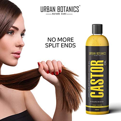 UrbanBotanics Pure Cold Pressed Castor Oil for Hair and Skin - 200ml