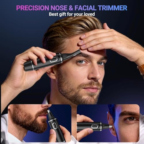 AREYZIN Rechargeable Nose Hair Trimmer for Men - Black 2 in 1