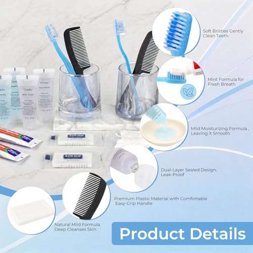Gisdo 10 Sets Multicolor Disposable Travel Toiletry Kit