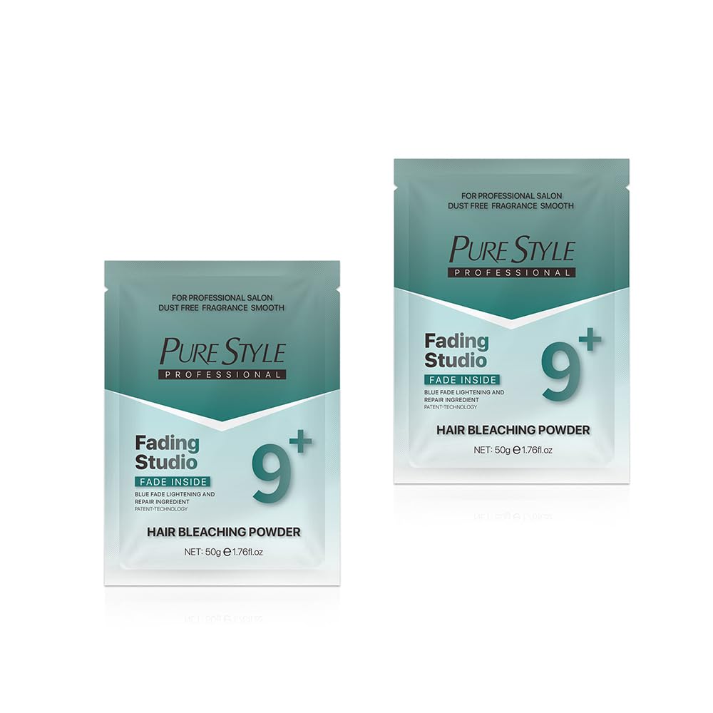 Professional Ammonia-Free Hair Bleach Powder - 50g Packets | Blue Fade Technology, Dust-Free Formula for Gentle Lightening