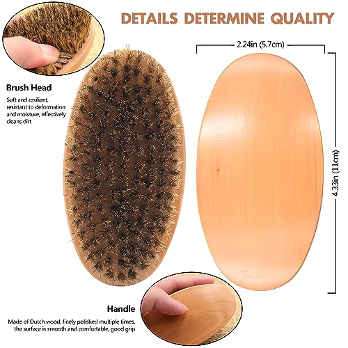 Kootinn Boar Bristle Beard Brush for Men - Travel-Friendly Wooden Brush