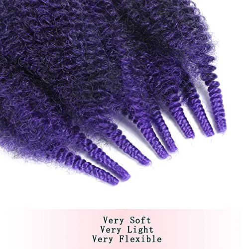 Kossys 16 Inch Afro Twist Braiding Hair - Pre-Separated 8 Pack (Tpurple)