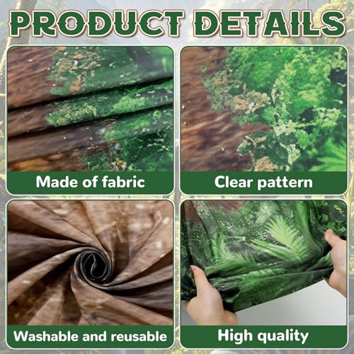 Dinosaur Jungle Runner Rug 42x118 Inches - Washable Carpet for Parties