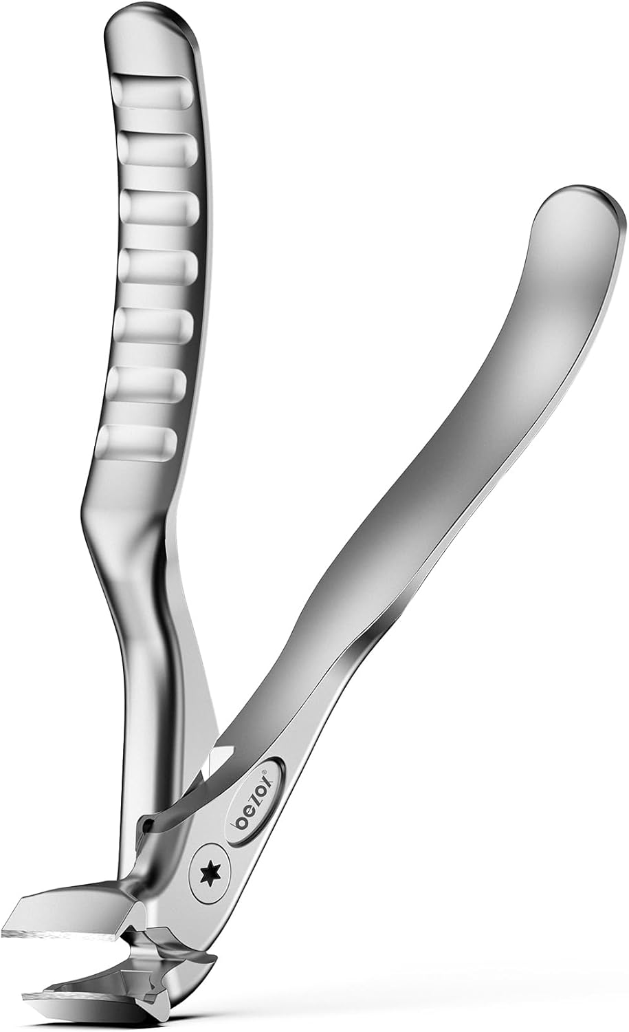 BEZOX Toenail Clippers for Seniors - Long Handled Curved Head Clippers for Thick Nails | Ergonomic Design, Black