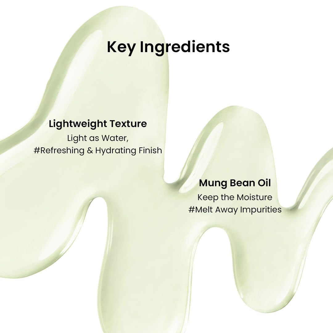 beplain Mung Bean Cleansing Oil | Gentle Makeup Remover for Sensitive Skin | Deep Pore Cleansing & Blackhead Care with Panthenol | Korean Skincare | 6.76 fl.oz
