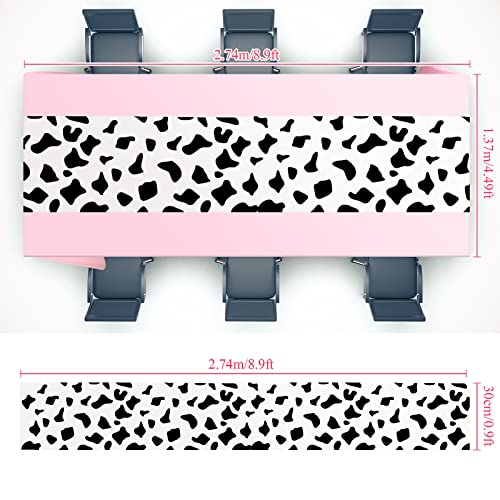 3 Pack Cow Print Disposable Tablecloths, 54x108 Inch for Parties