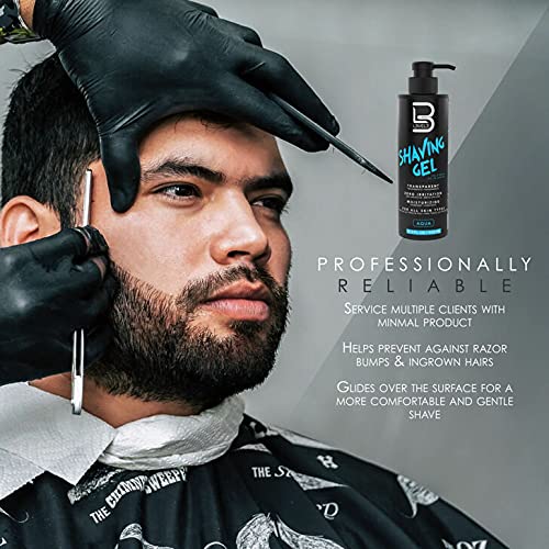 L3 Clear Shaving Gel for Men - Non-Irritating, 16.9 oz