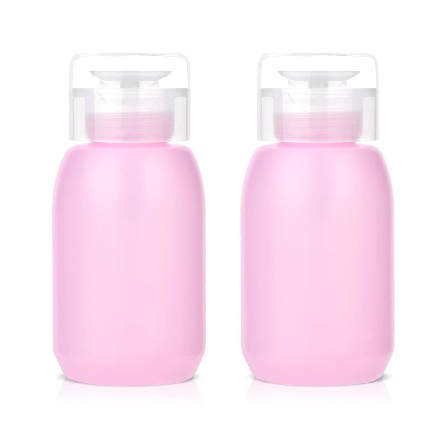 Acetone Pump Dispenser - One-Touch Nail Polish Remover & Makeup Pump Bottle | 200ML (6.8oz) - 2 Pack