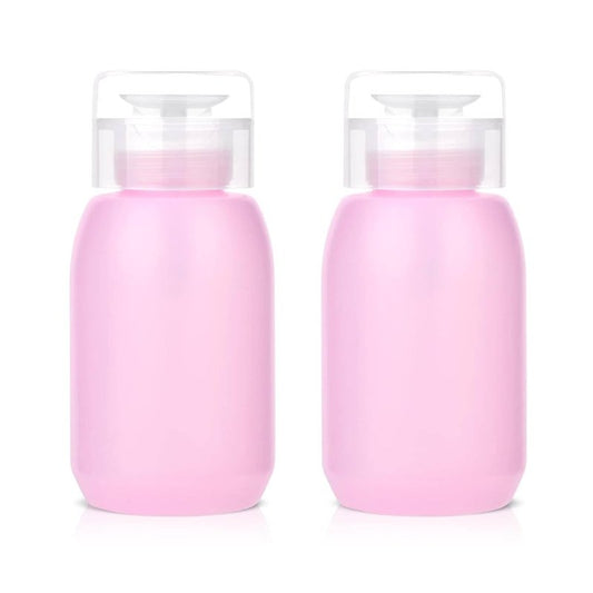 Acetone Pump Dispenser - One-Touch Nail Polish Remover & Makeup Pump Bottle | 200ML (6.8oz) - 2 Pack
