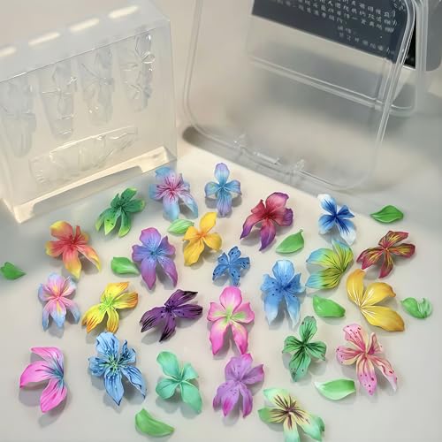 3D Flower Nail Molds - Y2K Silicone Art Tool for DIY Nail Charms