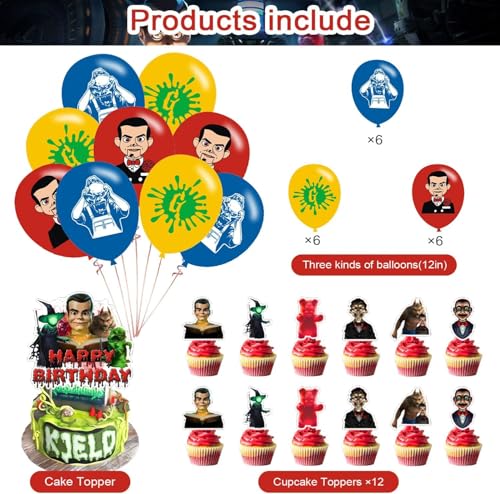 Goosebumps Birthday Party Decorations Set - Banner, Balloons, Cake Toppers
