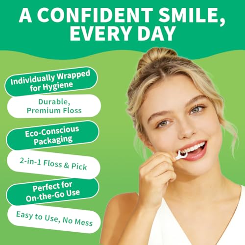 500 Count Individually Wrapped Dental Flossers - Travel & Office Use