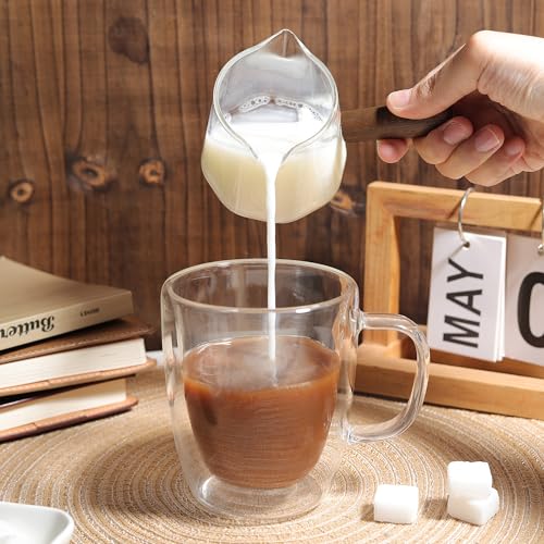 Joeyan 6 oz Borosilicate Glass Measuring Cup with Double Spouts
