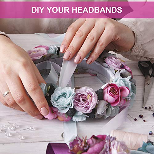 Willbond 24 Pcs Metal Headbands DIY Hair Accessories in Gold & Silver