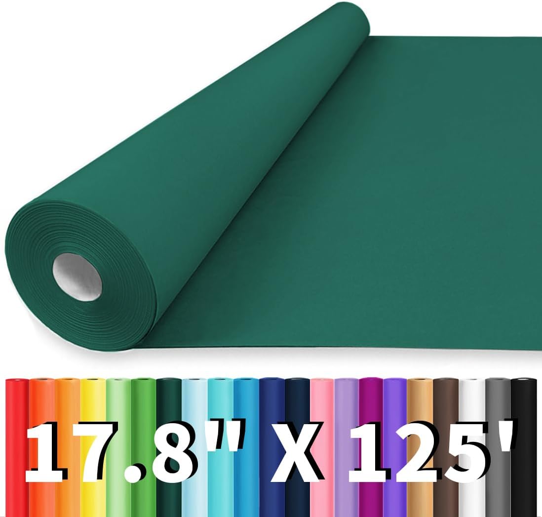 Brown Wrapping Paper Roll - Craft Kraft Packing Paper 17.5"x1200" for Gifts, Arts, & Moving Supplies | 70GSM