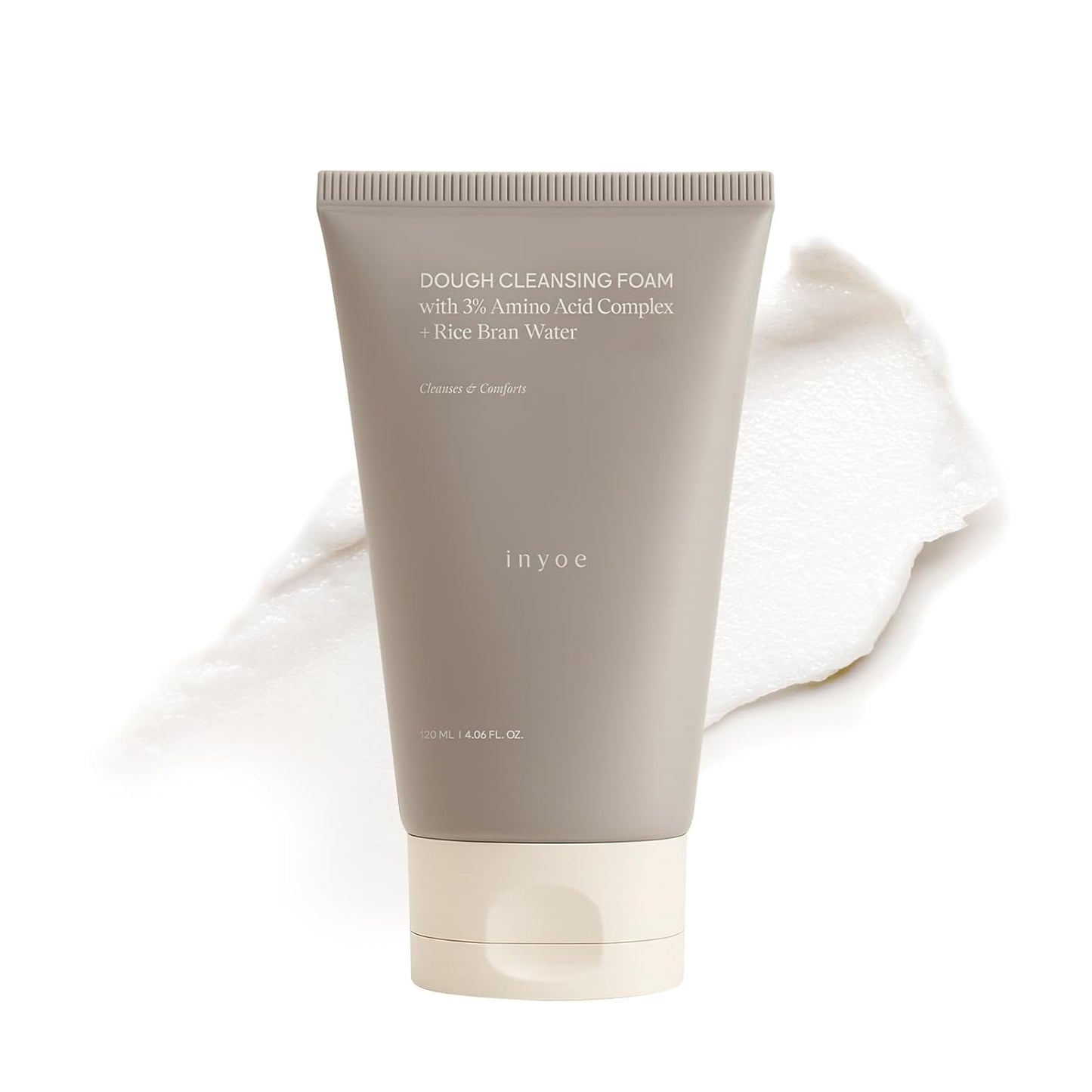 Amino Acid Facial Cleanser - Dough Cleansing Foam with Rice | Gentle Pore Care, 4.06 fl oz