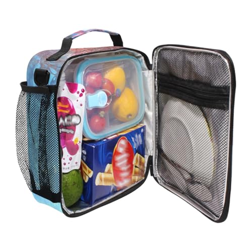 Axolotl Insulated Lunch Box for Kids - Large Capacity Cooler Tote