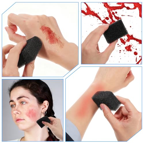 12 Pcs Stipple Makeup Sponges for Special Effects & Halloween