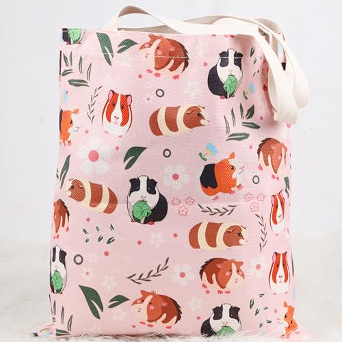 Guinea Pig Makeup Bag - Cute Cotton & Linen Zipper Pouch Tote