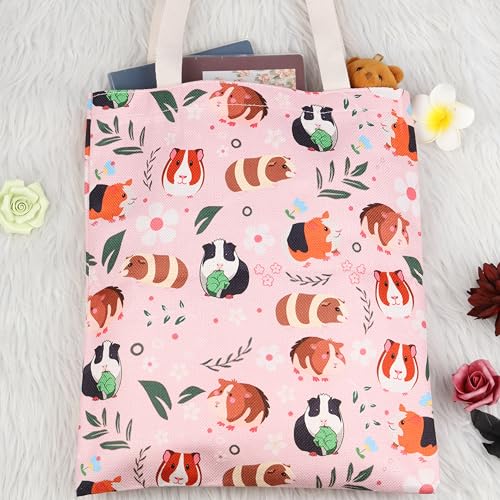 Guinea Pig Makeup Bag - Cute Cotton & Linen Zipper Pouch Tote