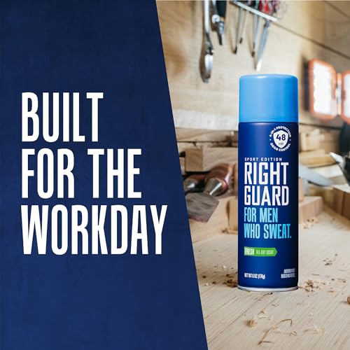 Right Guard Sport Fresh Scent Antiperspirant & Deodorant Spray 6oz Pack of 3 - 48H Long-Lasting Men’s Protection