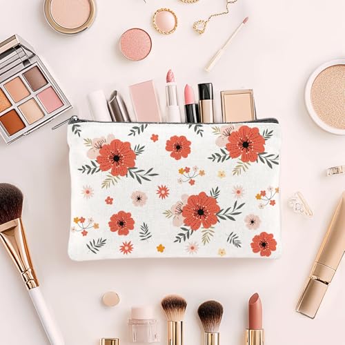 20PCS Small Floral Makeup Bags - Canvas Travel Pouches for Women