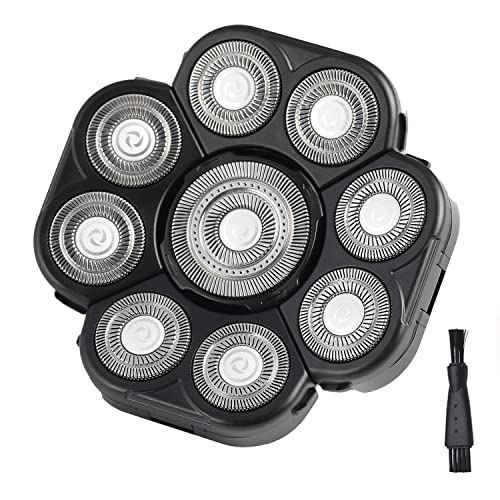 Auruveby 9-Blade Electric Shaver Replacement Head, Waterproof Razor Refill