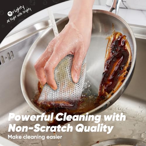 Orighty Non-Scratch Wire Dish Cloths - 48 Pack, 7"x8" Kitchen Cleaning Rags