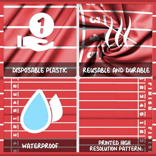 53x108 Inch Sports Tablecloth - Running Track Theme for Parties