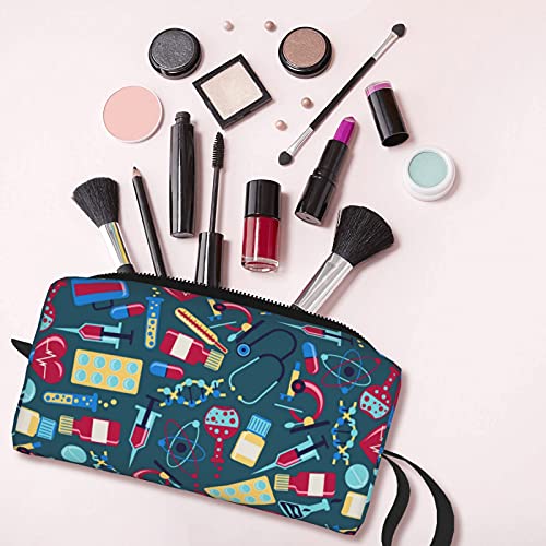 YISHOW Portable Travel Makeup Bag - Water-Resistant Cosmetic Organizer Pouch