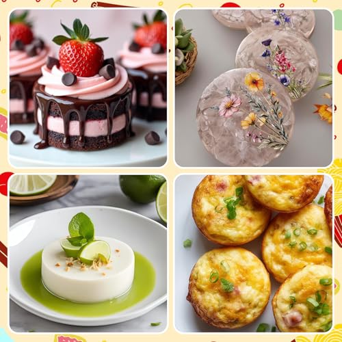 HUAKENER Silicone Muffin Top Pan Set - 3 Pcs Non-Stick Baking Molds