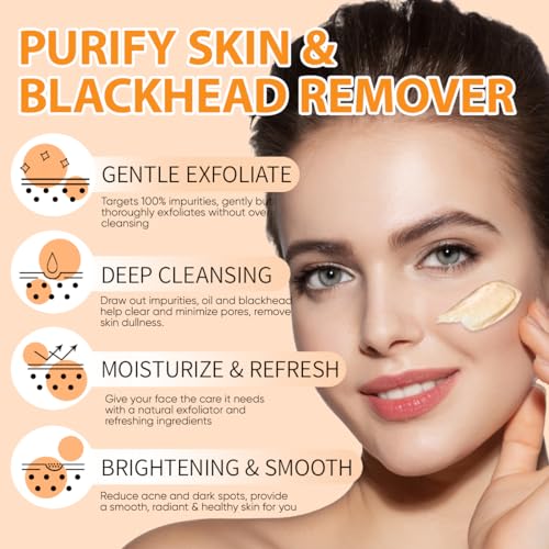 Vitamin C & Retinol Face Scrub for Deep Cleansing & Brightening - Gentle Exfoliating Facial Wash