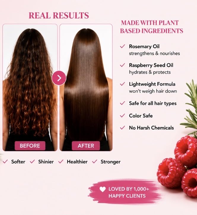 Natural Leave-In Conditioner - Paraben Free & Sulfate Free | Supports Healthy Hair Growth & Frizz Control, 4 fl oz
