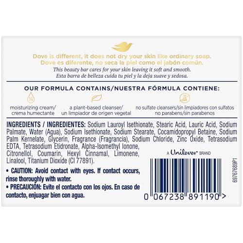 Dove Beauty Bar Soap Original (3-Pack) 4.75 oz Each - Off White