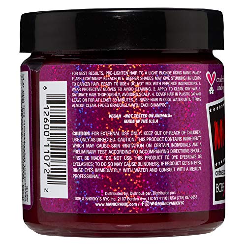 Manic Panic Pink Warrior Semi Permanent Hair Dye - 4 oz