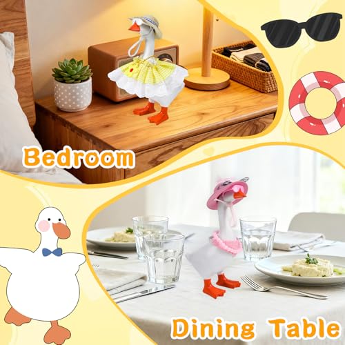 6-Piece Mini Desk Goose Outfit Set with Accessories for 7-Inch Geese
