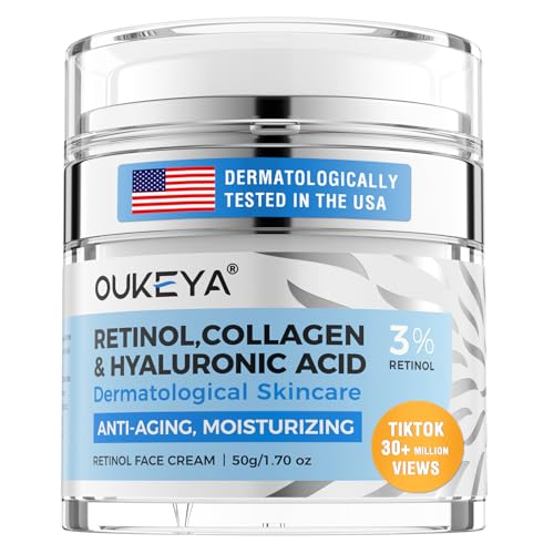 OUKEYA 3% Retinol Cream for Face and Neck - Anti-Aging Moisturizer