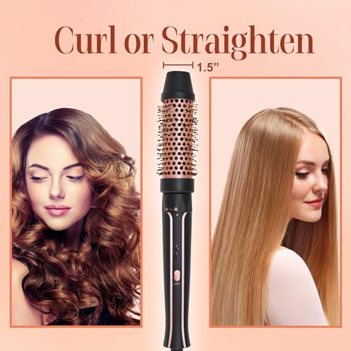 Asani 1.5-Inch Heated Curling Brush for Hair Waves & Volume