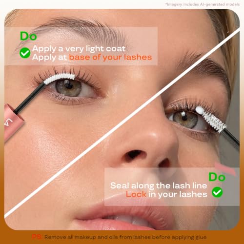 La Maesii Waterproof Lash Cluster Glue - Clear 10ml, Long Lasting 72H+