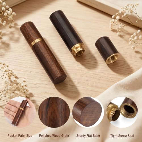 Dletay Mini Urn for Human Ashes - Handcrafted Ebony & Rosewood Keepsake Storage