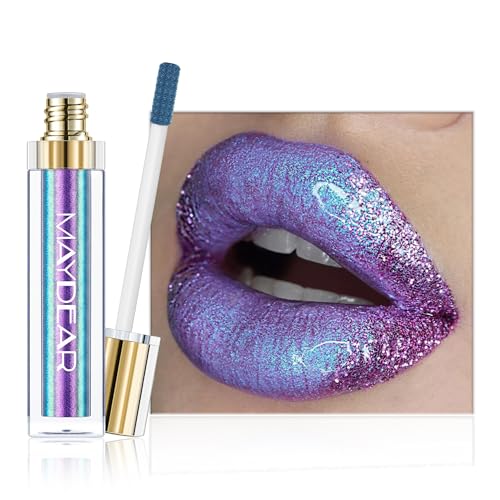 Maydear Chameleon Lipstick #4 - High Pigment Metallic Rainbow Lip Gloss
