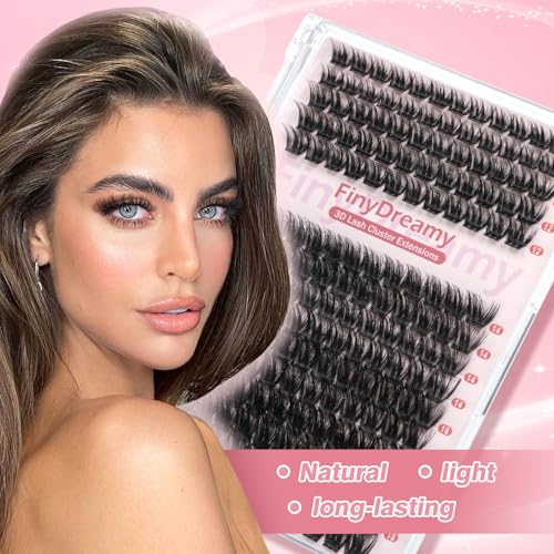3D Fluffy Eyelash Clusters - D Curl Volume Extensions 10-16mm