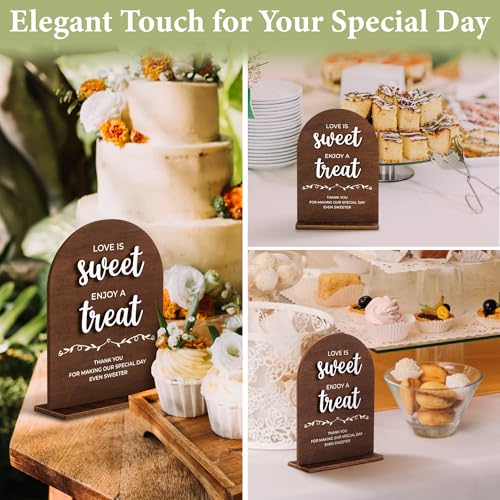 Love Is Sweet Take a Treat Wood Sign with Stand for Weddings