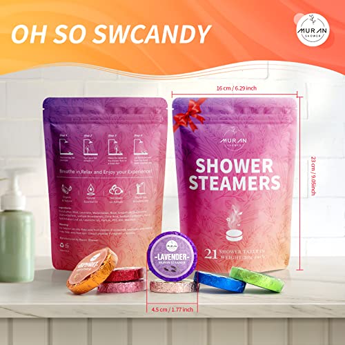 Aromatherapy Shower Steamers 21-Pack with Essential Oils